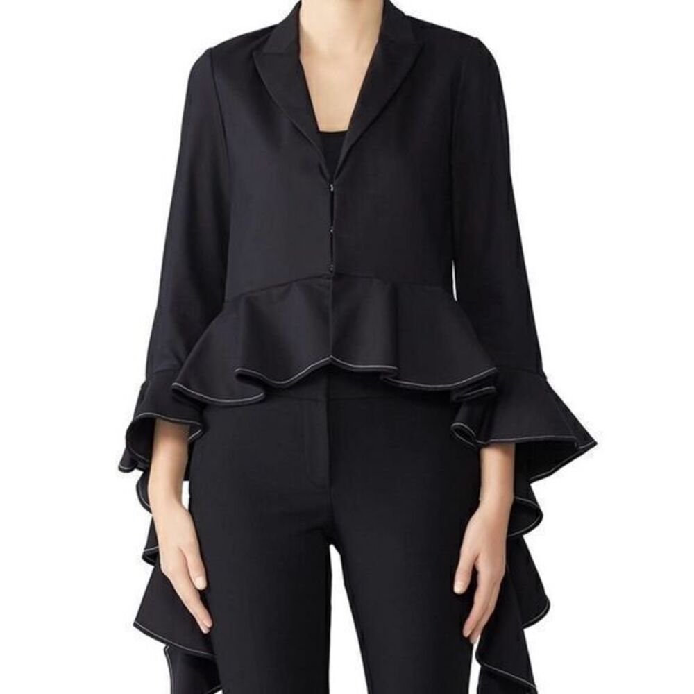 ALEXIS Black Stretch Longsleeve Adele Blazer Jacket MEDIUM